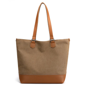 Stor Tote Taske Khaki Tonet