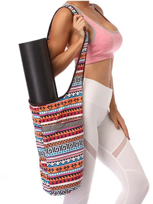 Kompakt yoga holder | Skulder taske til yoga | Smukke farver i canvas