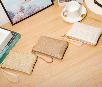 Summer Clutch i beige, brun og lysebrun
