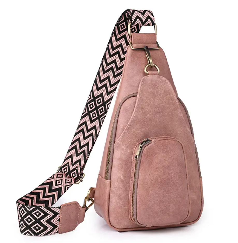 Sling taske og crossover bag i pink