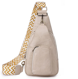 Sling taske og crossover bag i beige