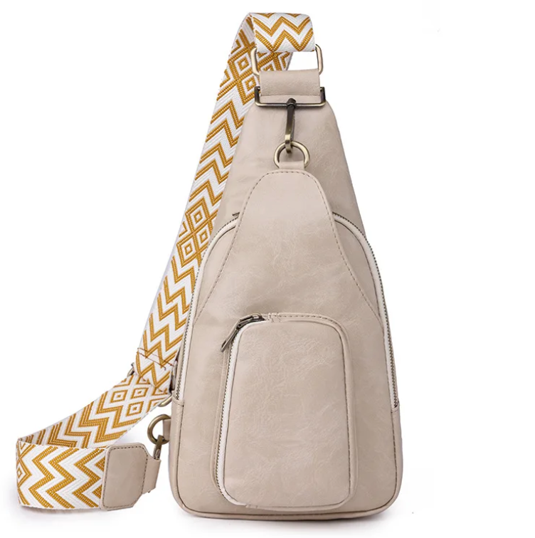 Sling taske og crossover bag i beige