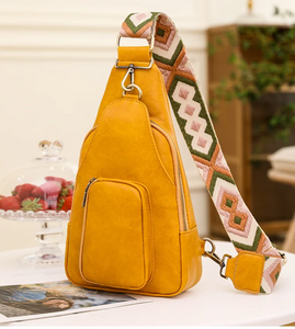 Sling taske og crossover bag i gul