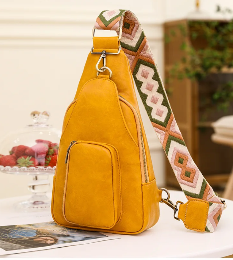 Sling taske og crossover bag i gul