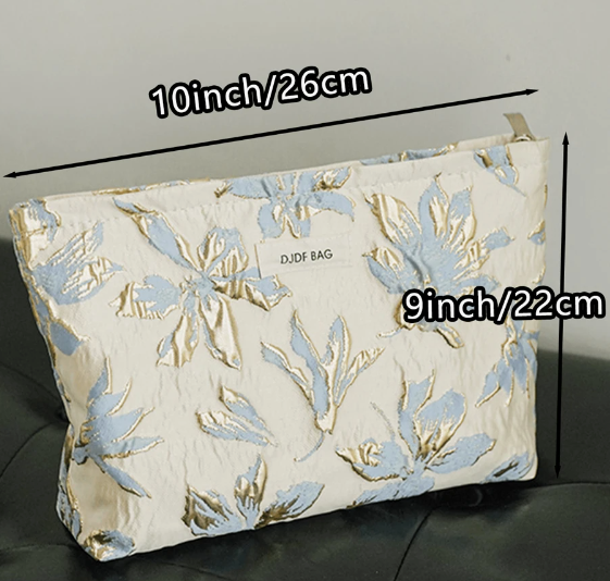 Elegant Makeup-Taske med Blomsterbroderi - DJDF Bag