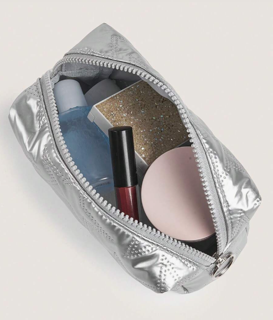 Stjerneprintet Makeup-Taske i Satin